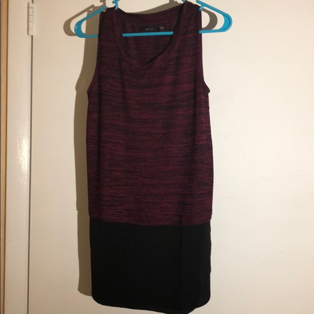 Maroon and black top